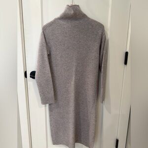Vince Wool Cashmere Turtleneck Sweater Dress XS gray Minimalist